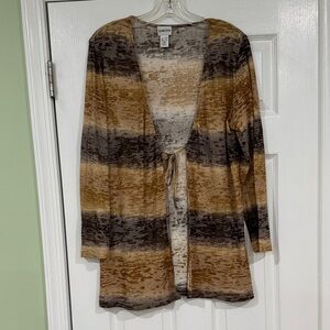 Chico's Earthy Toned Open Cardigan